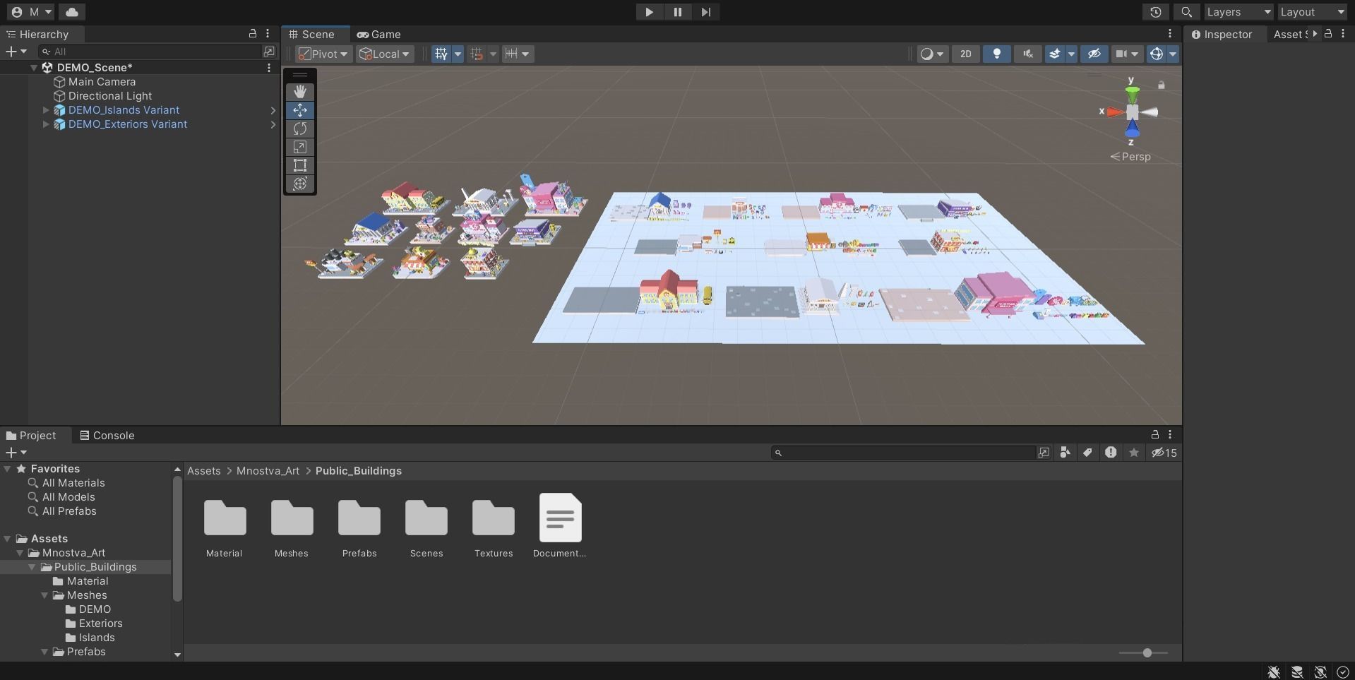 Cartoon Public Buildings Islands Exteriors Low-poly 3D model_16