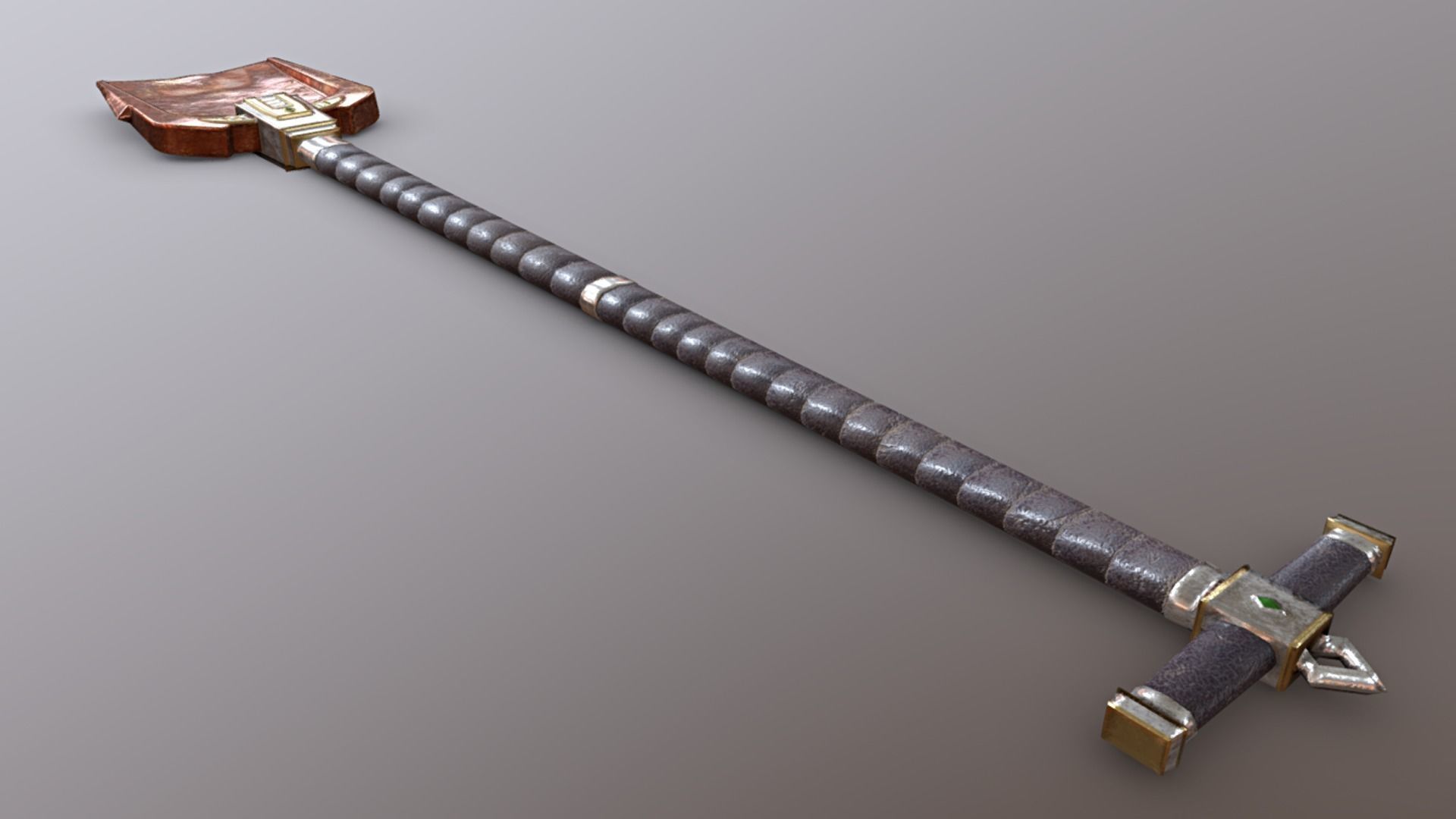 Shovel - Orichalcum Low-poly 3D model_4