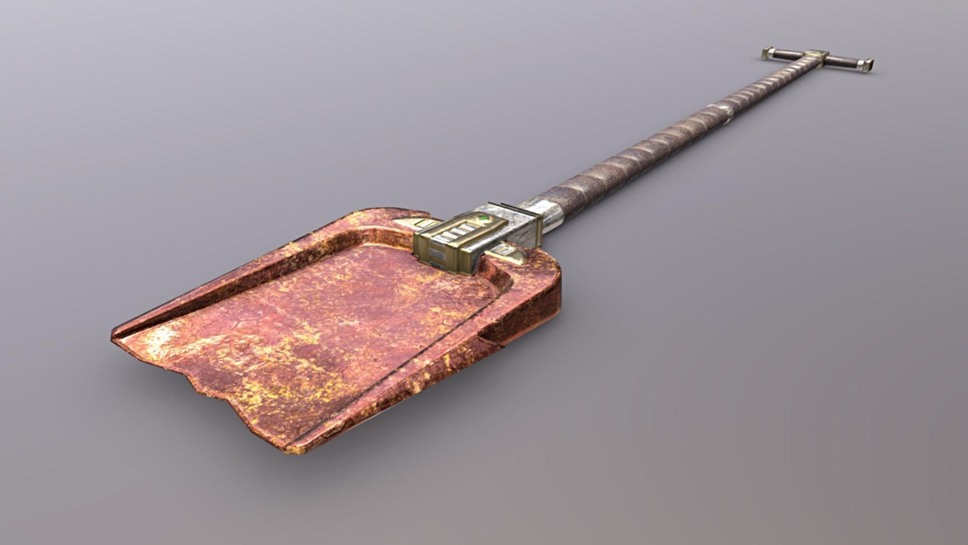 Shovel - Orichalcum Low-poly 3D model_3
