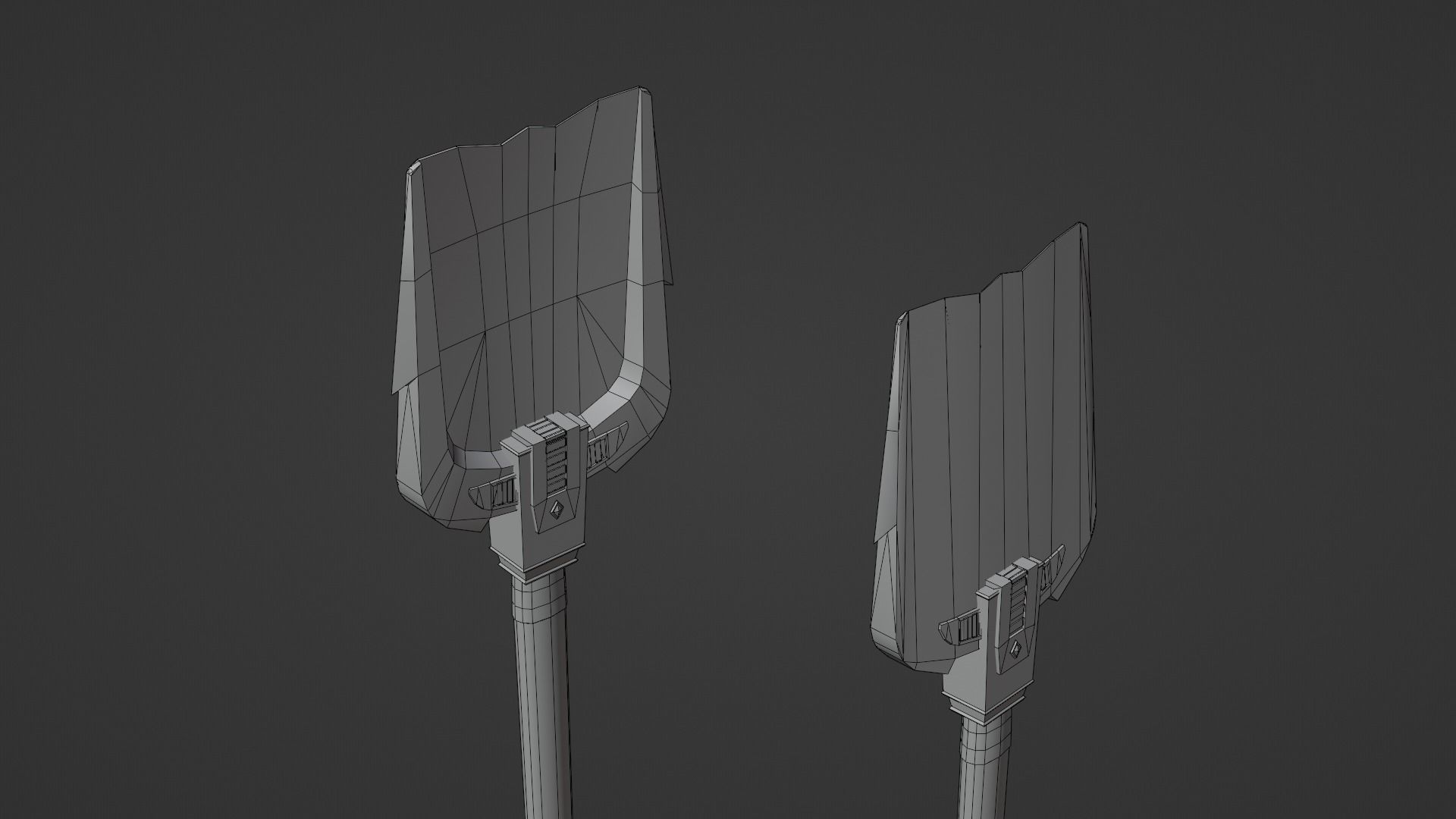 Shovel - Orichalcum Low-poly 3D model_7