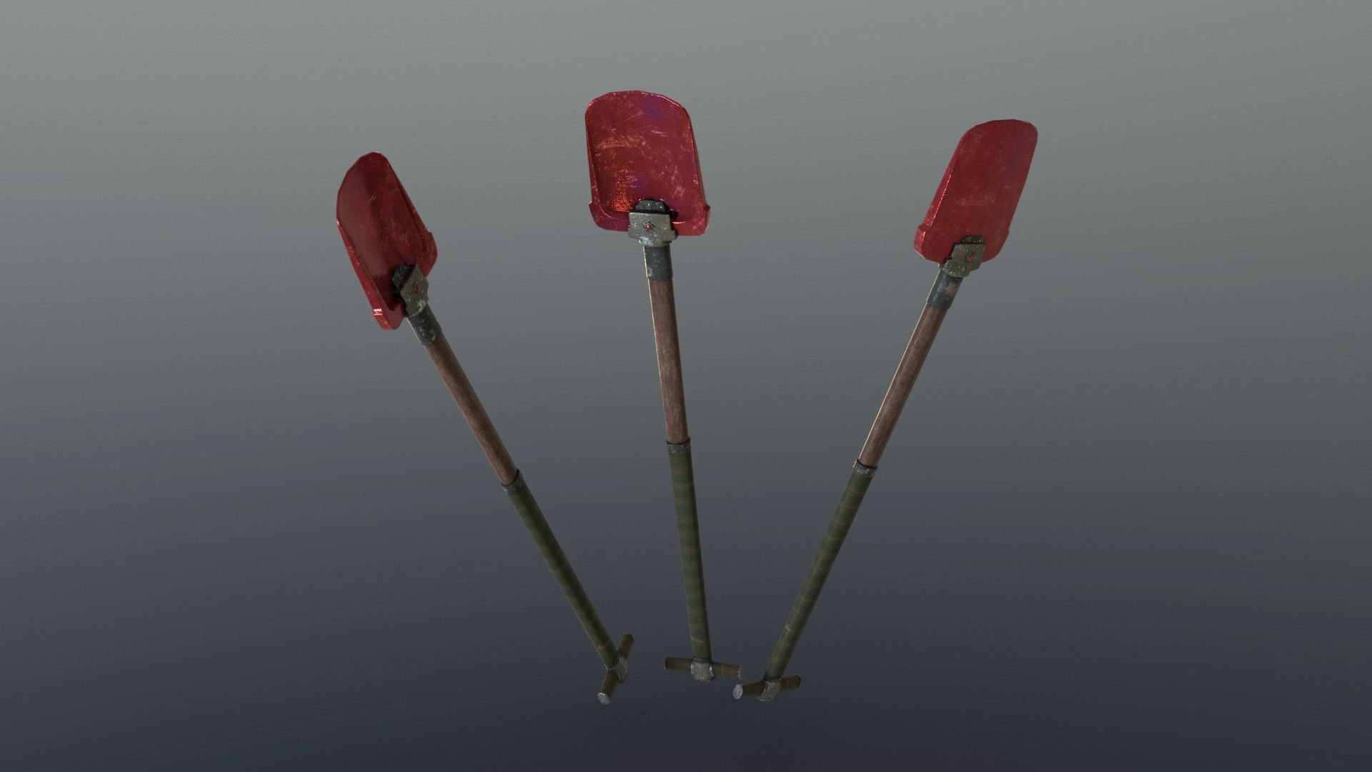 Shovel - Ruby Low-poly 3D model_5