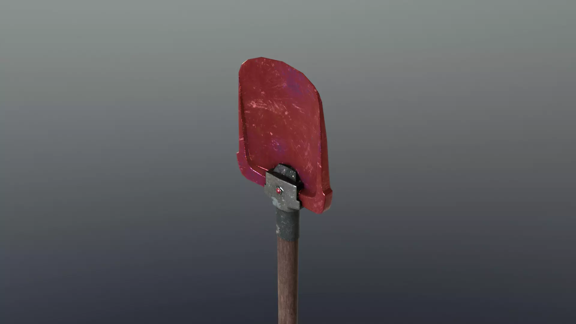 Shovel - Ruby Low-poly 3D model_0