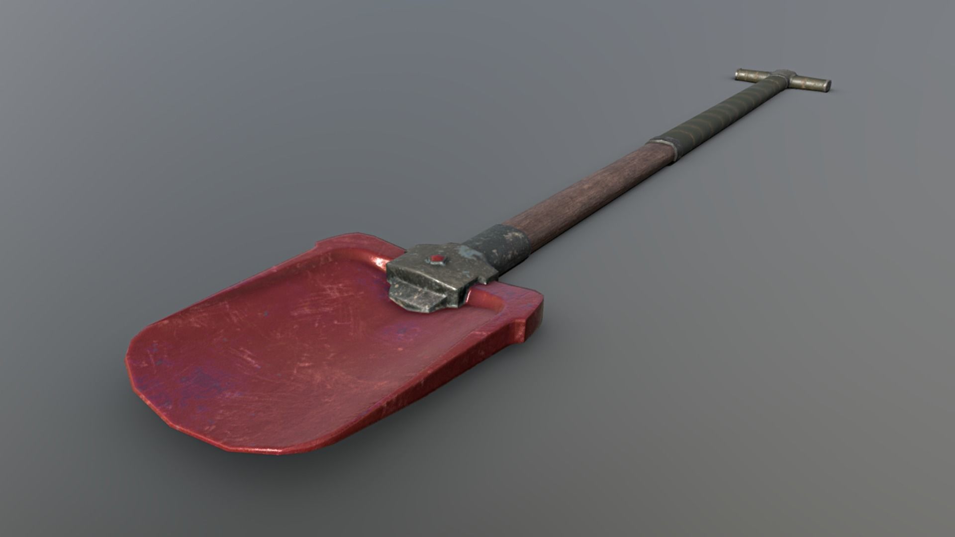 Shovel - Ruby Low-poly 3D model_3