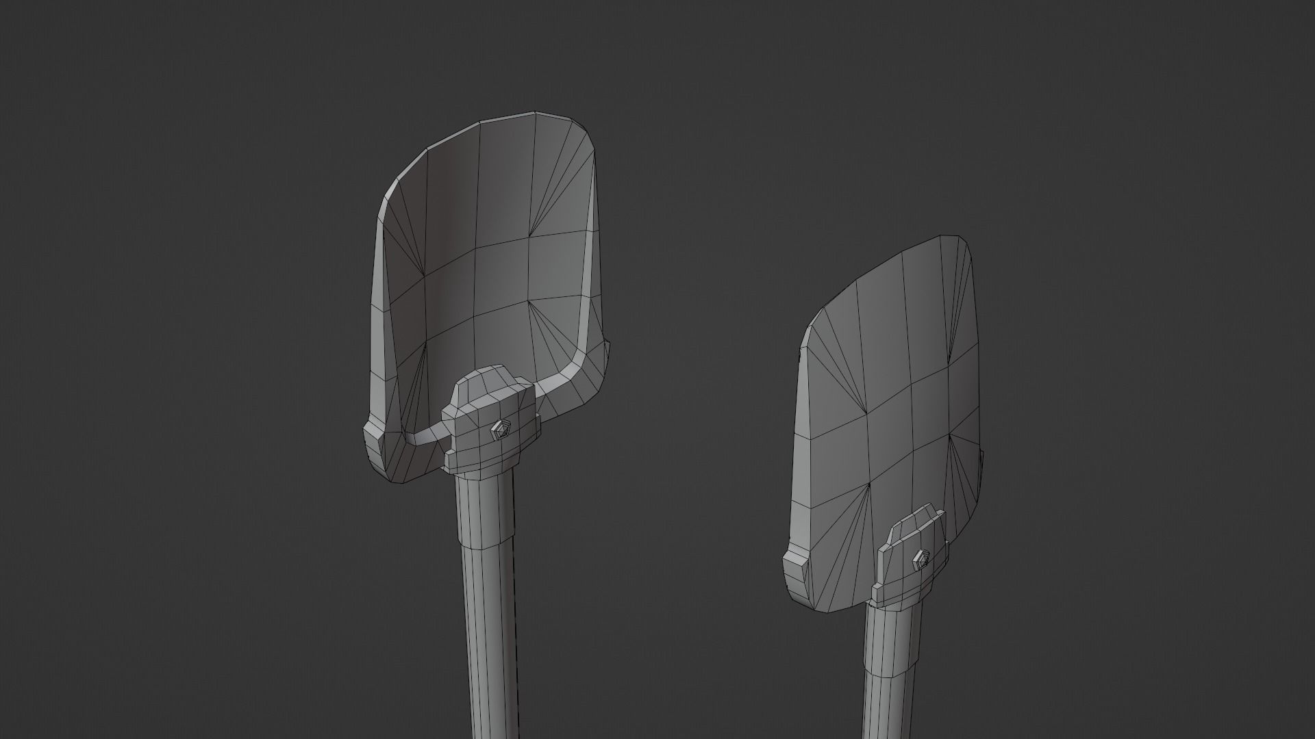 Shovel - Ruby Low-poly 3D model_7