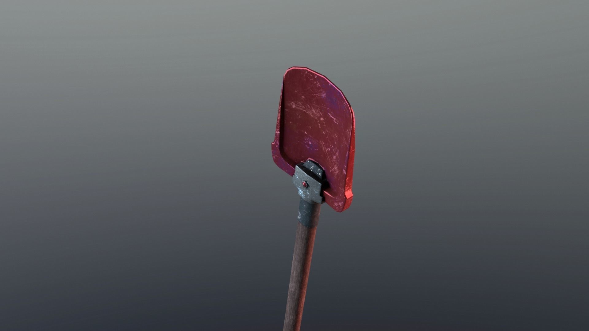Shovel - Ruby Low-poly 3D model_2
