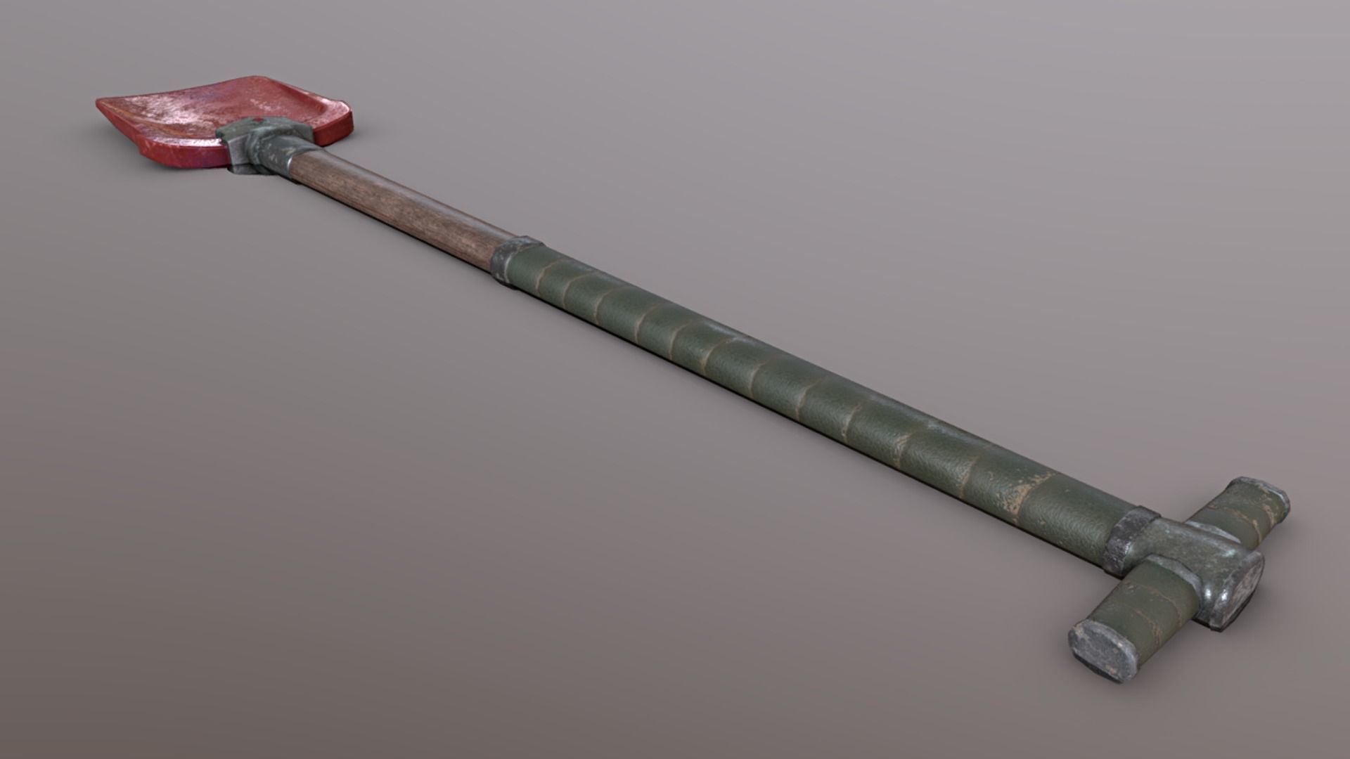 Shovel - Ruby Low-poly 3D model_4