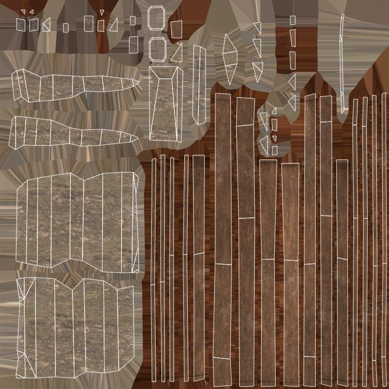 Shovel - Stone Low-poly 3D model_6