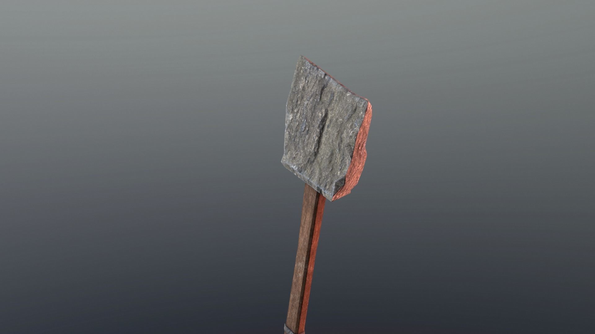 Shovel - Stone Low-poly 3D model_2