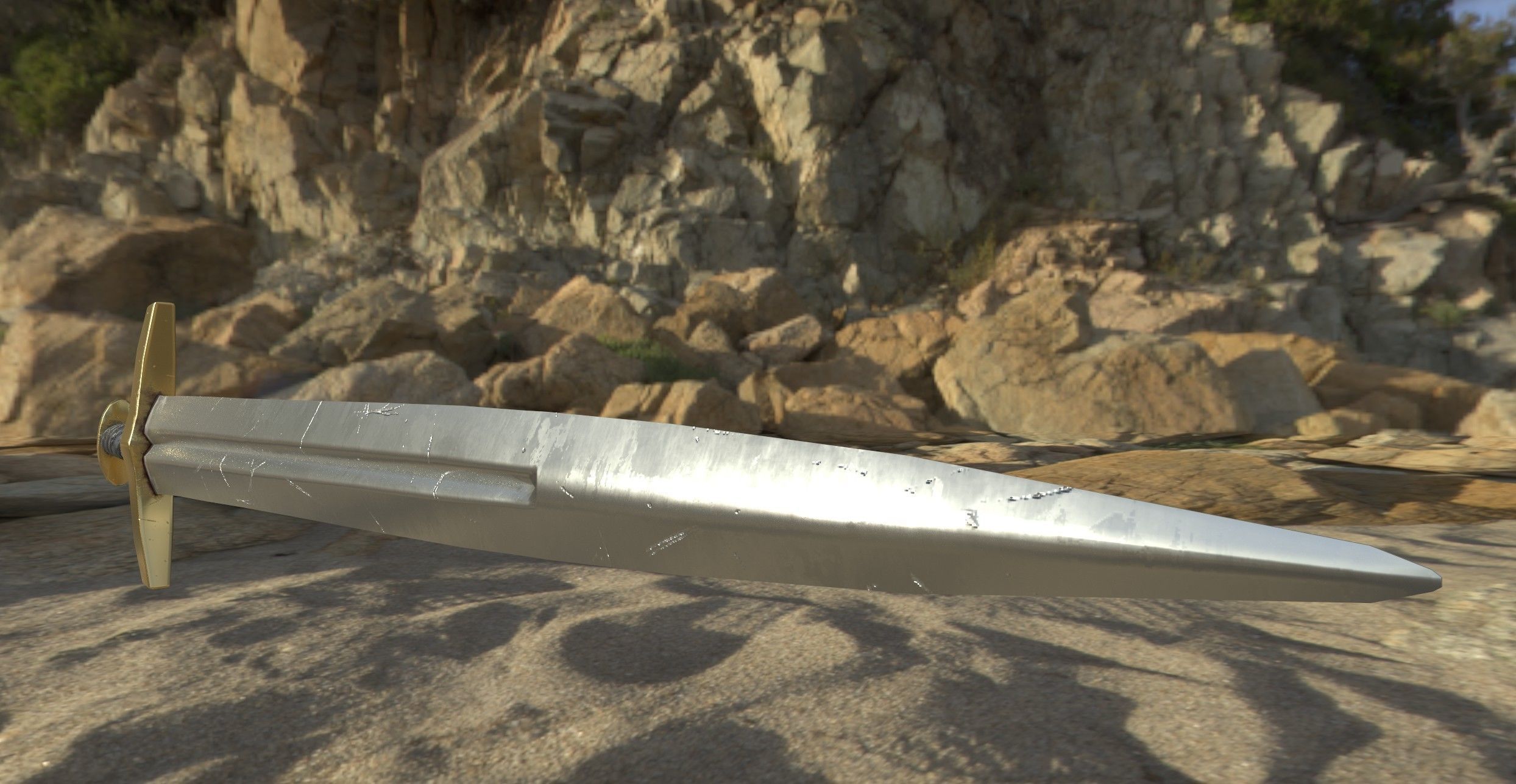 Roman Imperial Sword Low-poly 3D model_5