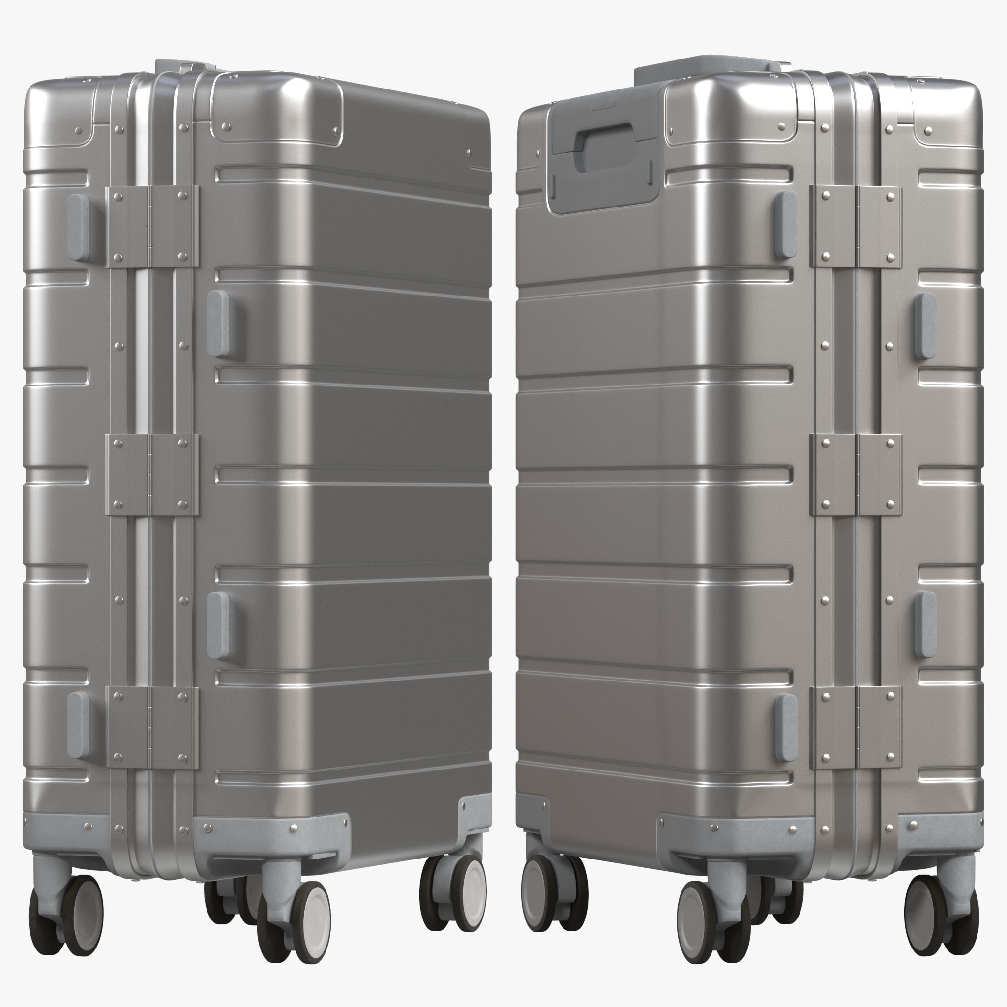 Xiaomi Metal Carry-on Luggage 20 3D model_2