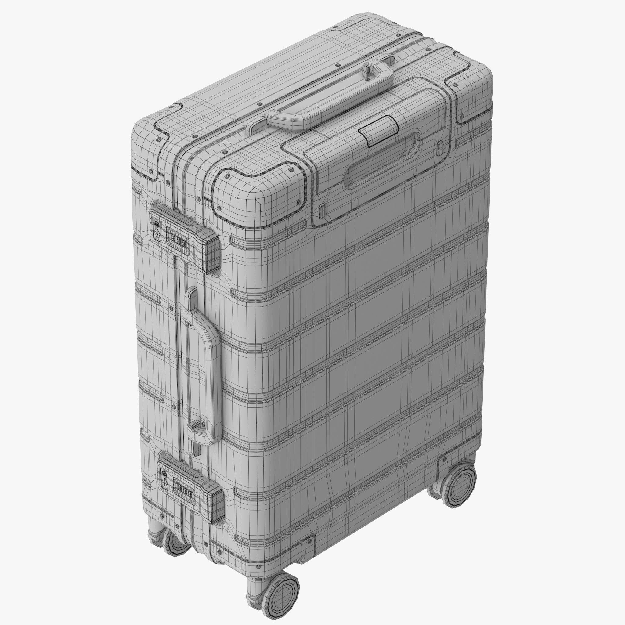 Xiaomi Metal Carry-on Luggage 20 3D model_21