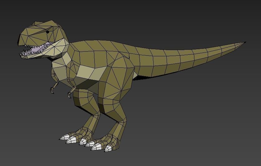 Dinosaurs Lowpoly - Carnivores Pack Low-poly 3D model_9