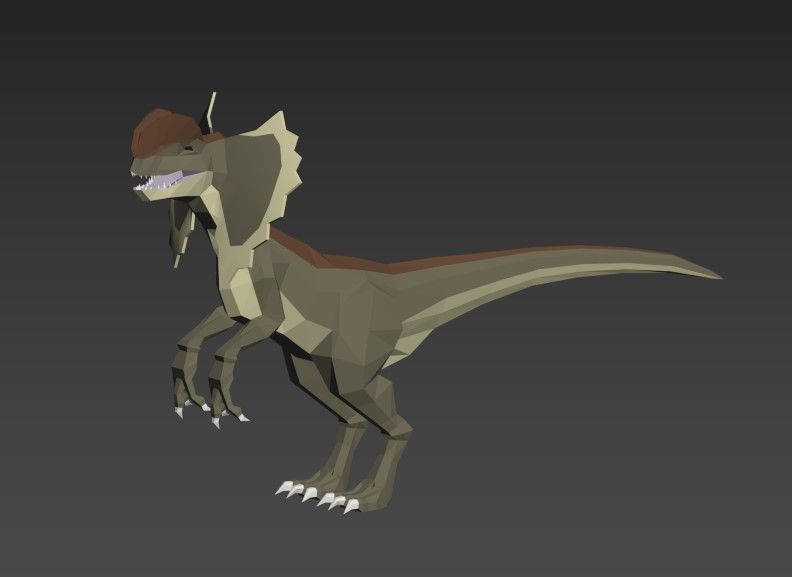 Dinosaurs Lowpoly - Carnivores Pack Low-poly 3D model_10