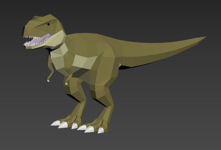 Dinosaurs Lowpoly - Carnivores Pack Low-poly 3D model_8