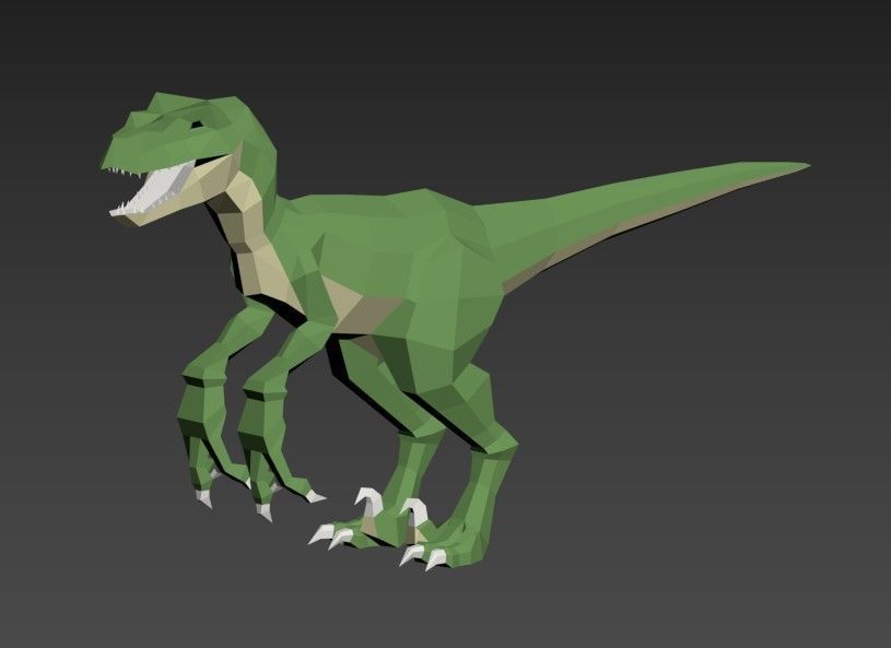Dinosaurs Lowpoly - Carnivores Pack Low-poly 3D model_6