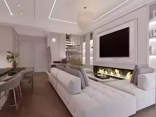 Living room design 3dmax