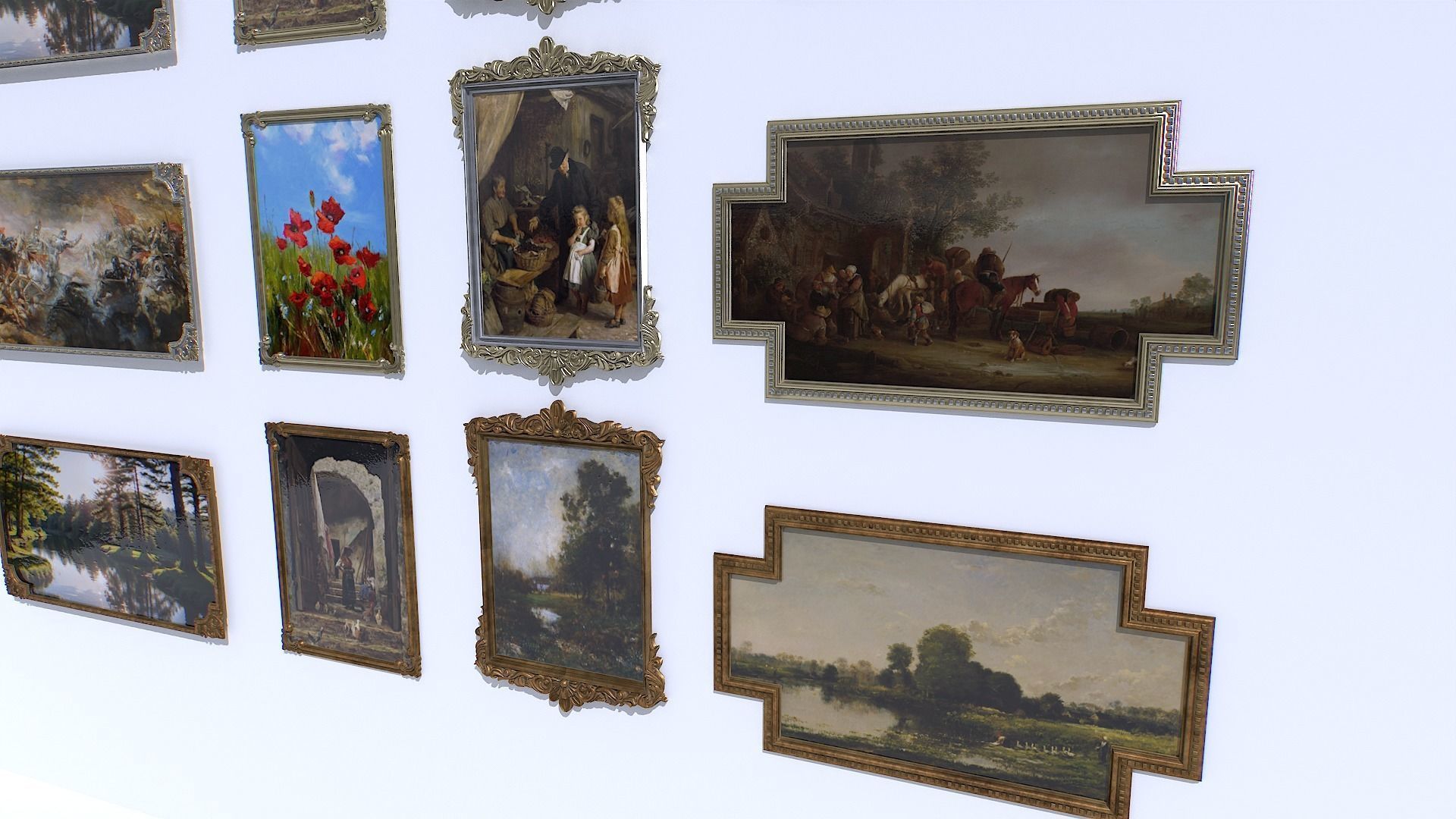 Metal Picture Frames Low-poly 3D model_4