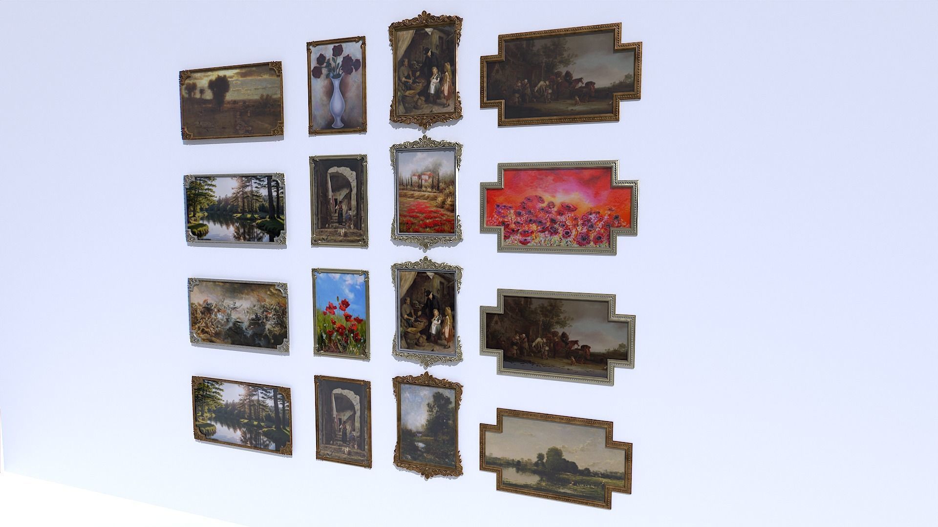 Metal Picture Frames Low-poly 3D model_1