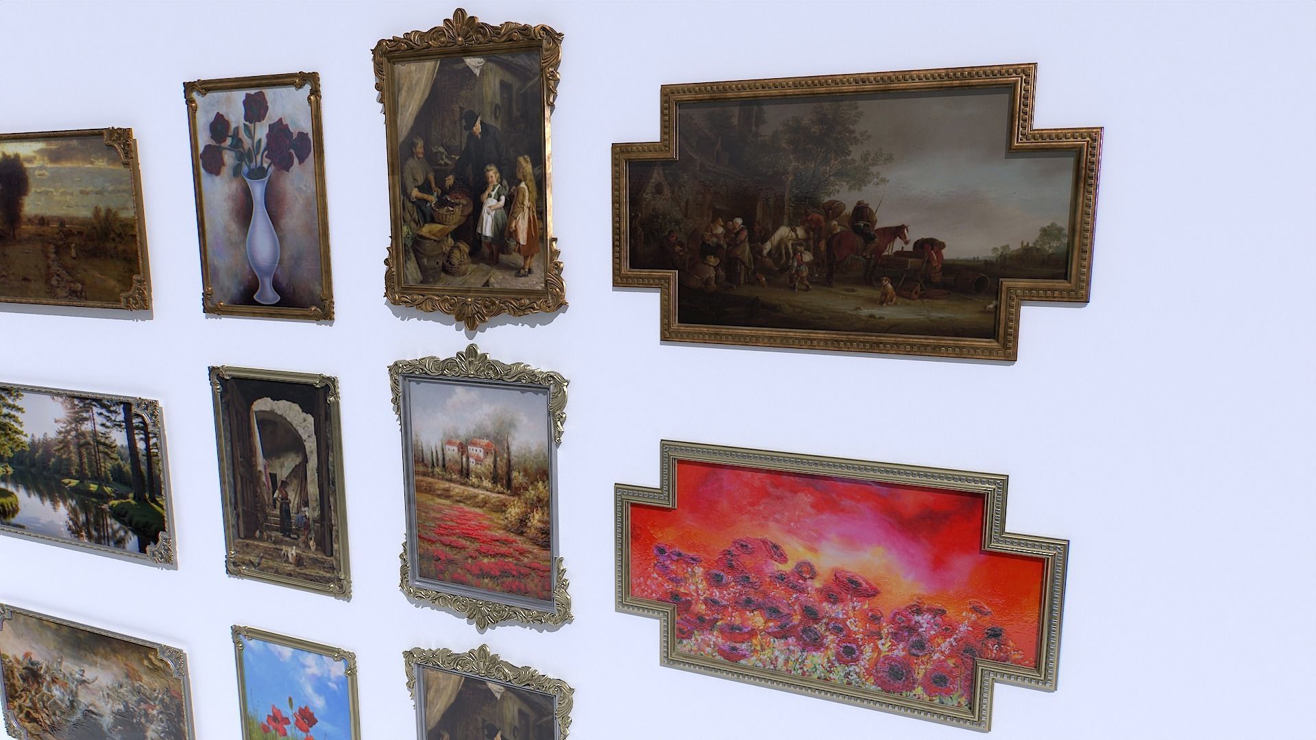 Metal Picture Frames Low-poly 3D model_3