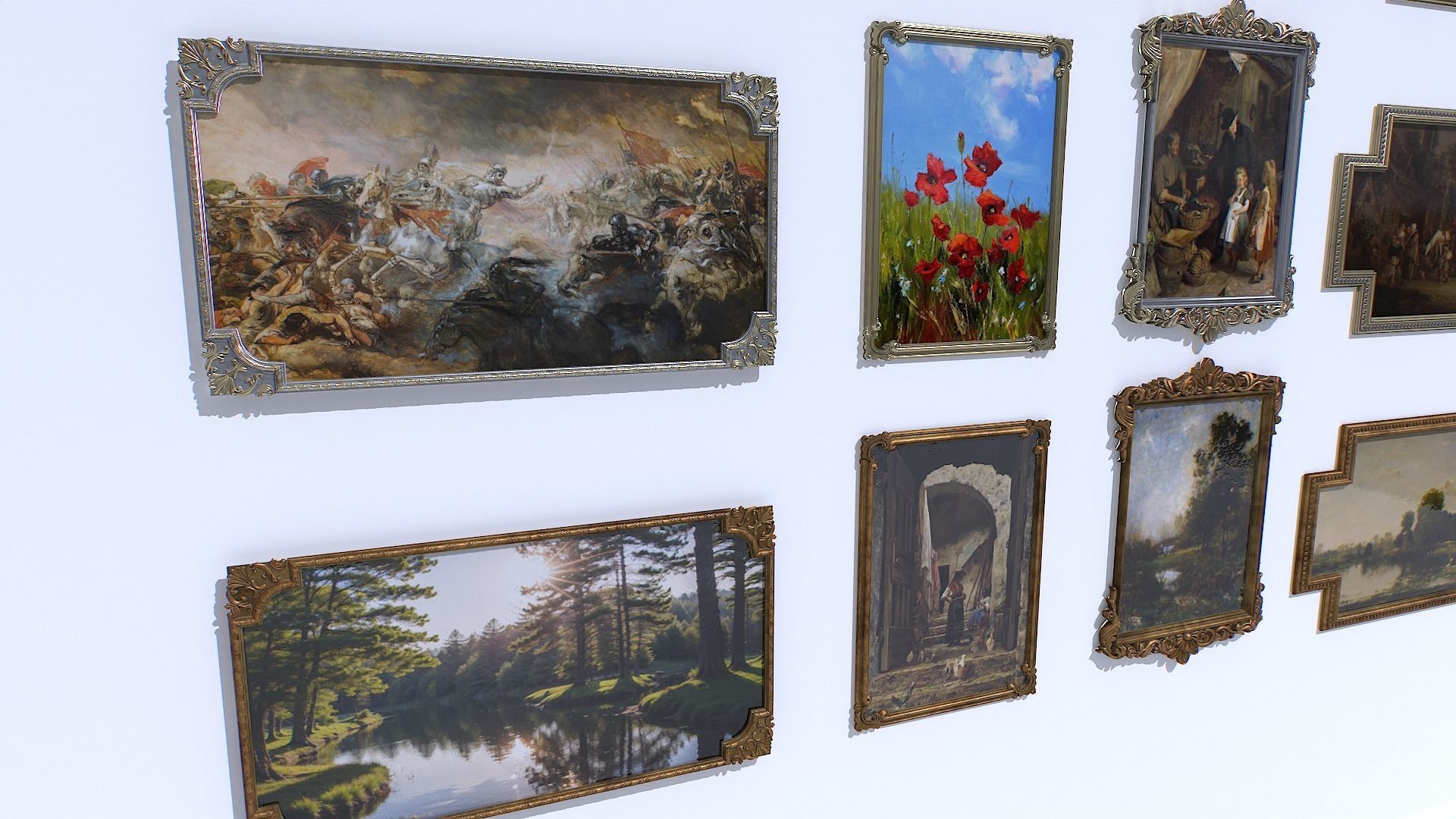Metal Picture Frames Low-poly 3D model_5