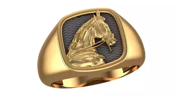 Horse Organic Ring 3d