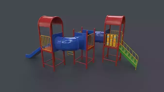 PBR Playground Outdoor Jungle Gym 19 Low-poly 3D model