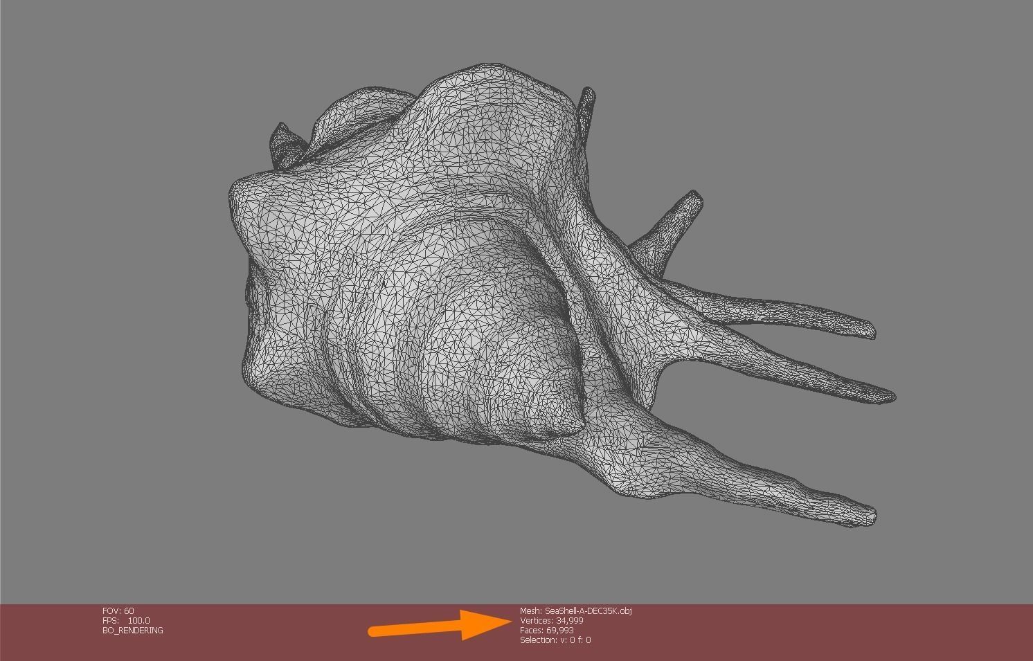 Seashell - 3D scan - cleaned 3D print model_10