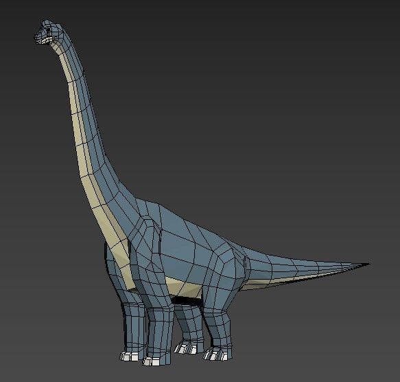 Dinosaurs Lowpoly - Herbivores Pack Low-poly 3D model_3