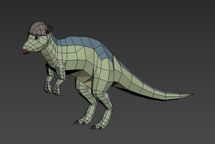 Dinosaurs Lowpoly - Herbivores Pack Low-poly 3D model_11