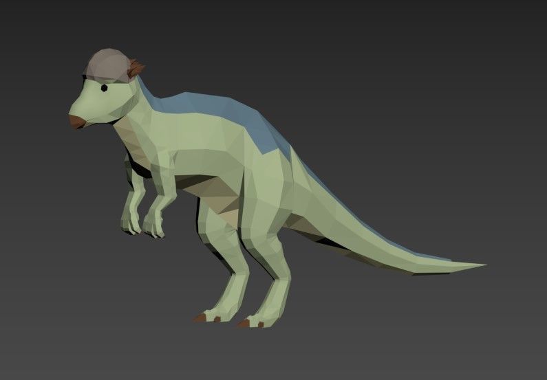 Dinosaurs Lowpoly - Herbivores Pack Low-poly 3D model_12