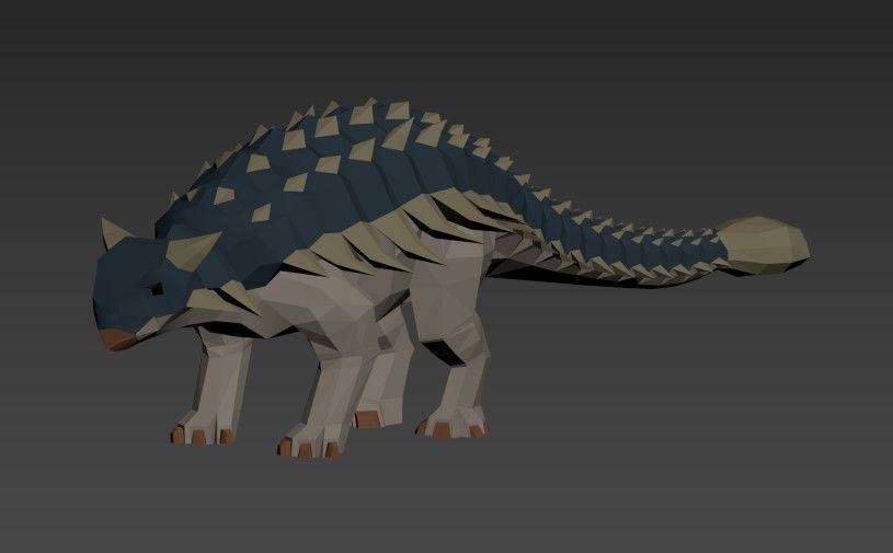 Dinosaurs Lowpoly - Herbivores Pack Low-poly 3D model_2