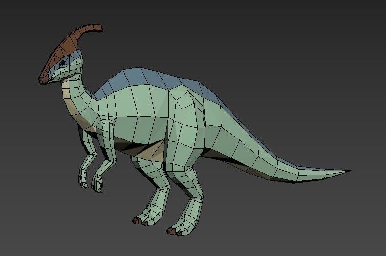 Dinosaurs Lowpoly - Herbivores Pack Low-poly 3D model_7