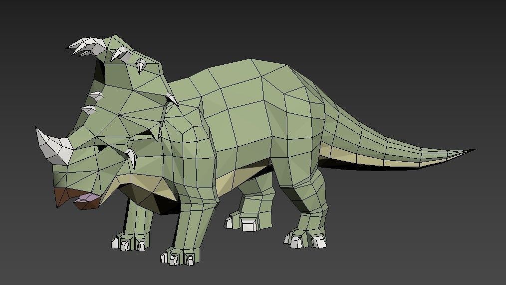 Dinosaurs Lowpoly - Herbivores Pack Low-poly 3D model_10