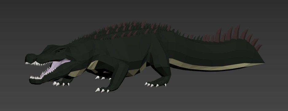 Dinosaurs Lowpoly - Swam Pack Low-poly 3D model_6