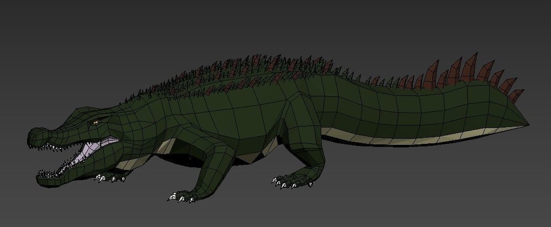 Dinosaurs Lowpoly - Swam Pack Low-poly 3D model_7