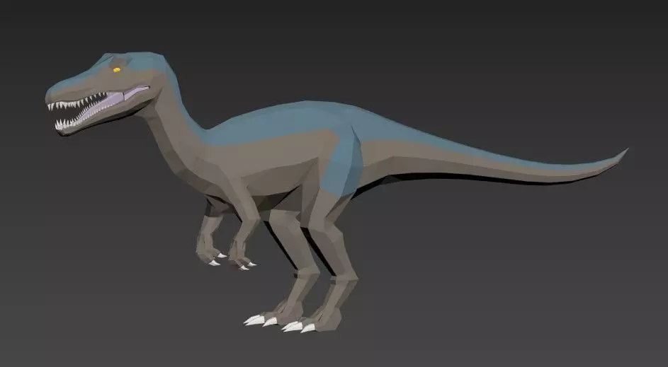 Dinosaurs Lowpoly - Swam Pack Low-poly 3D model_0