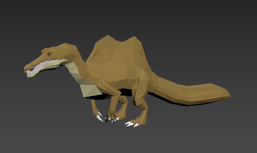 Dinosaurs Lowpoly - Swam Pack Low-poly 3D model_3