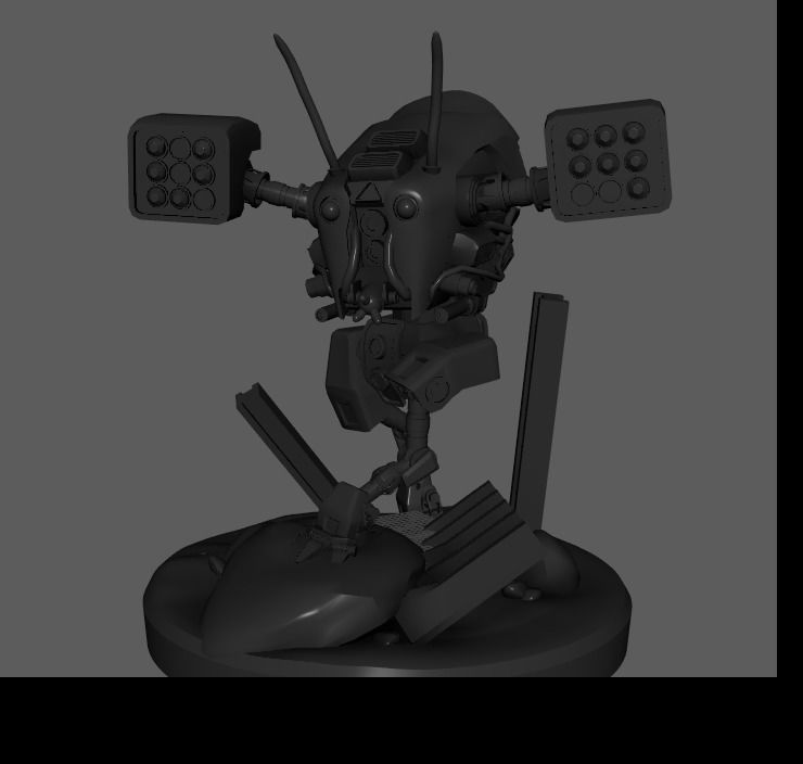 Insectoid  MLRS-Robot 3D print model_2