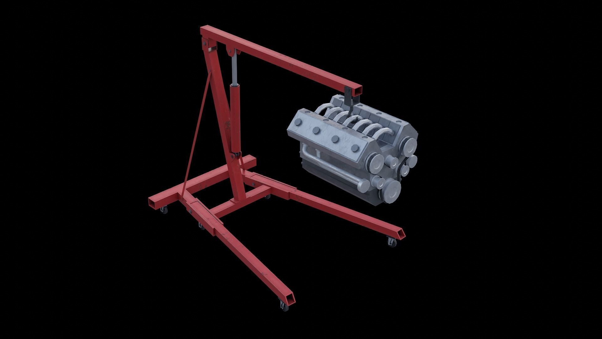 Auto Service Garage Assets Pack  Low-poly 3D model_26