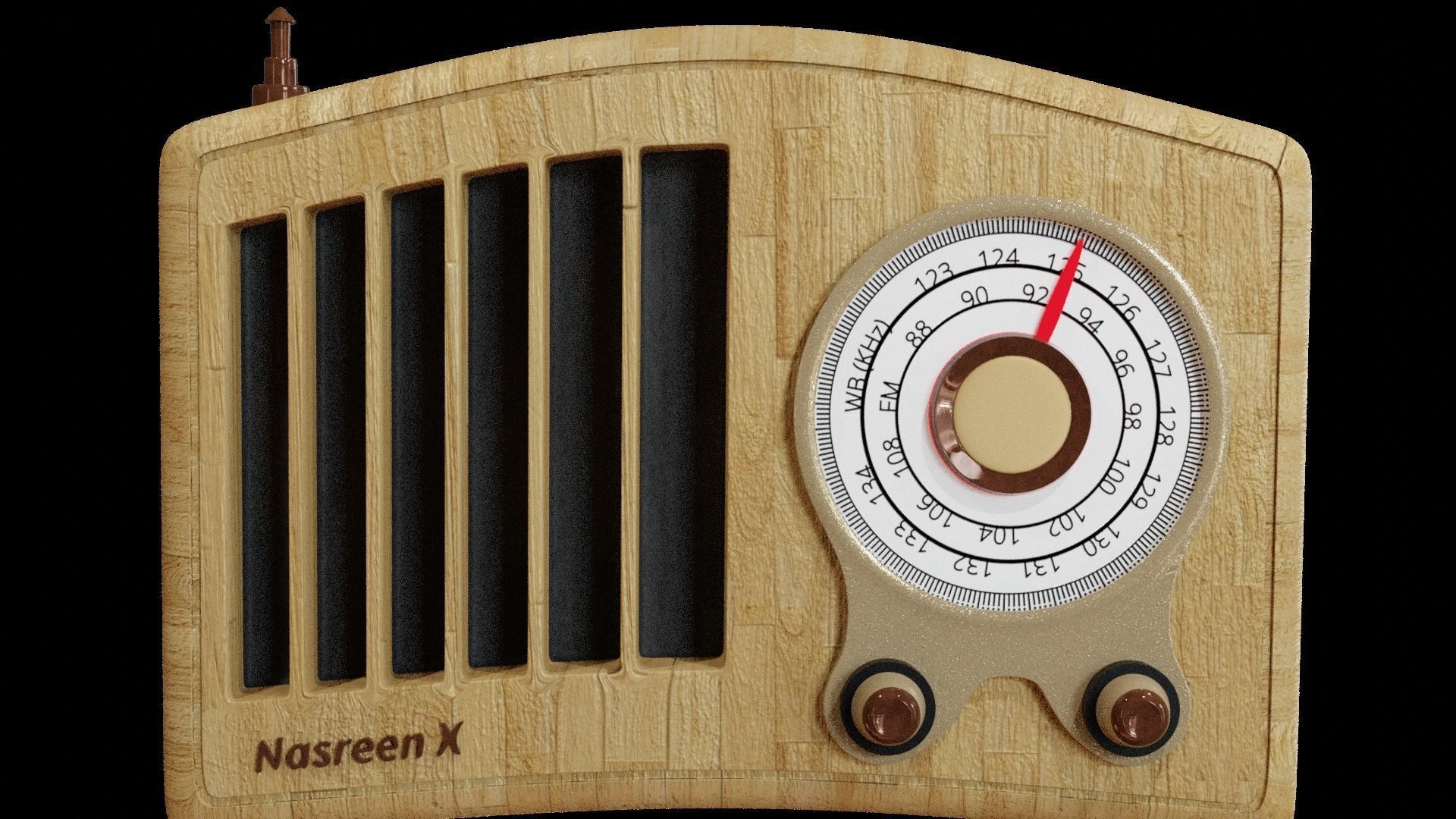 Nasreen Radio - Model X Low-poly 3D model_11