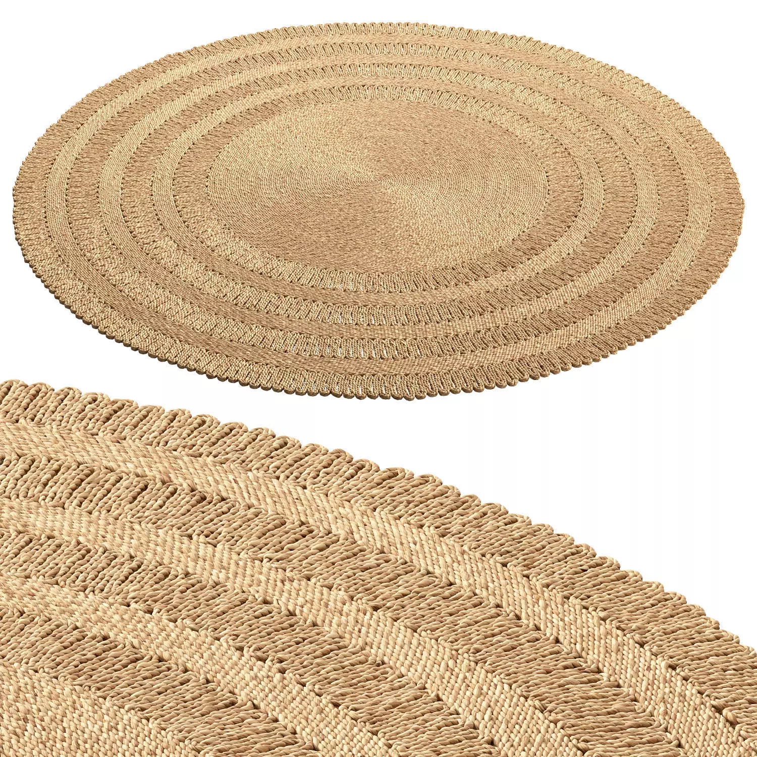 SAFAVIEH Pierrine Jute Rug 3D model