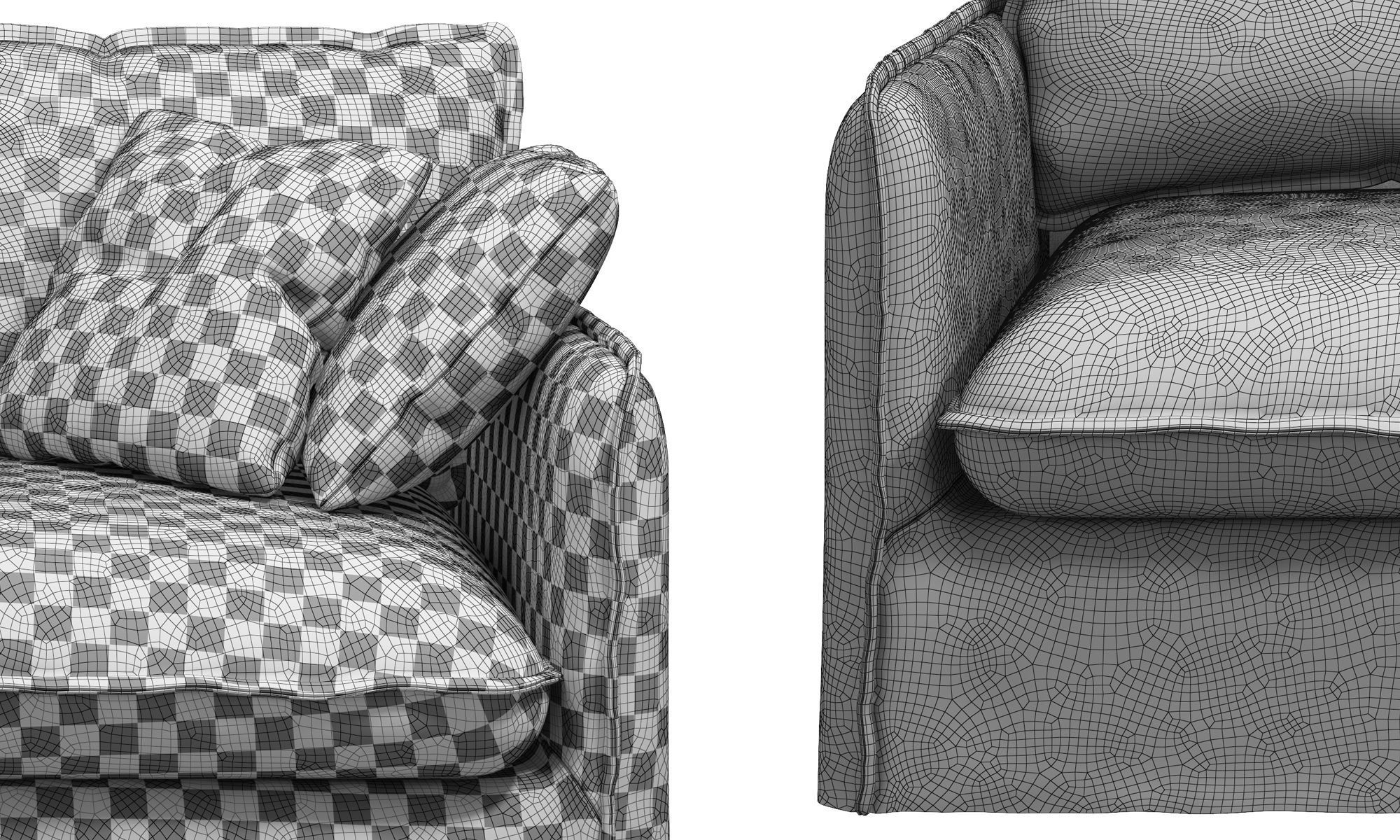 NEVA Sofa Slipcover Only by SIXPENNY 3D model_12