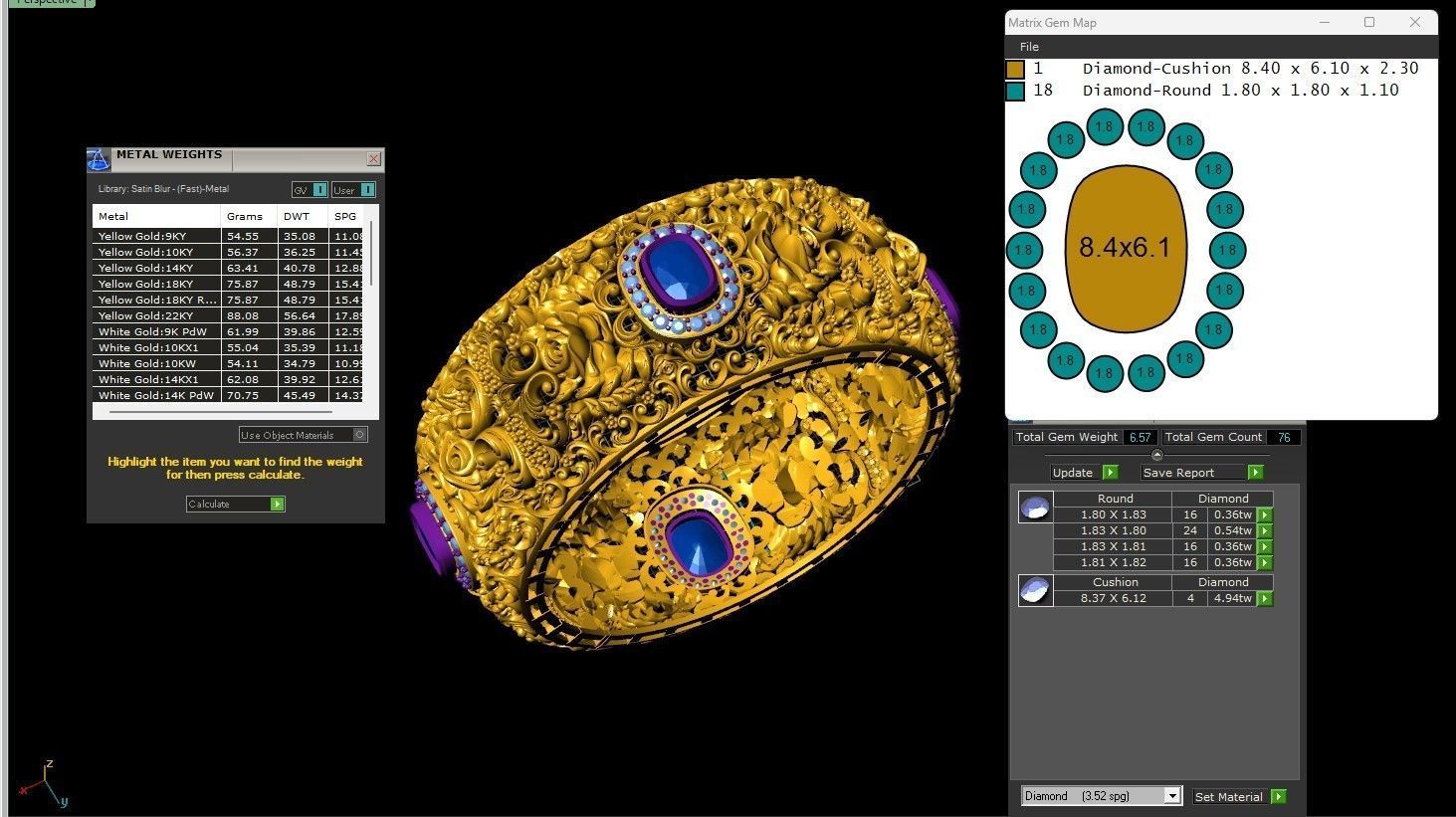 Traditional Indian Diamond Flower Bangle 3D Print Model 3D print model_2