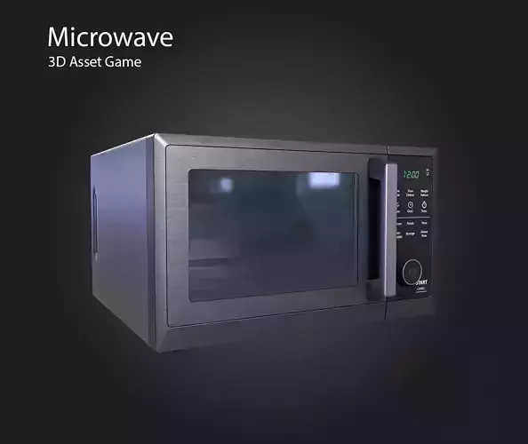 Microwave  Low-poly 3D model