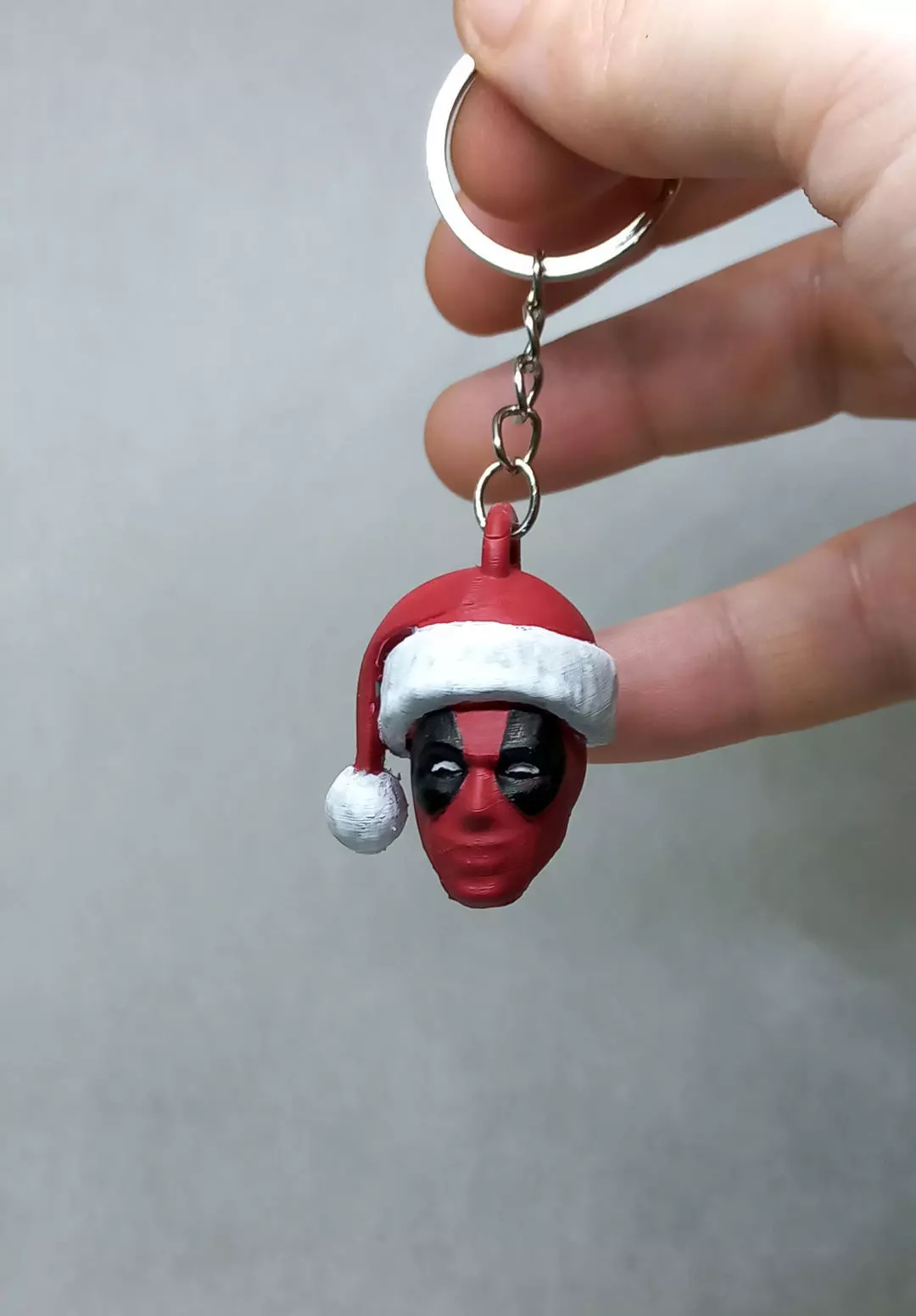 santa Deadpool MAN keychain 3D print model_0