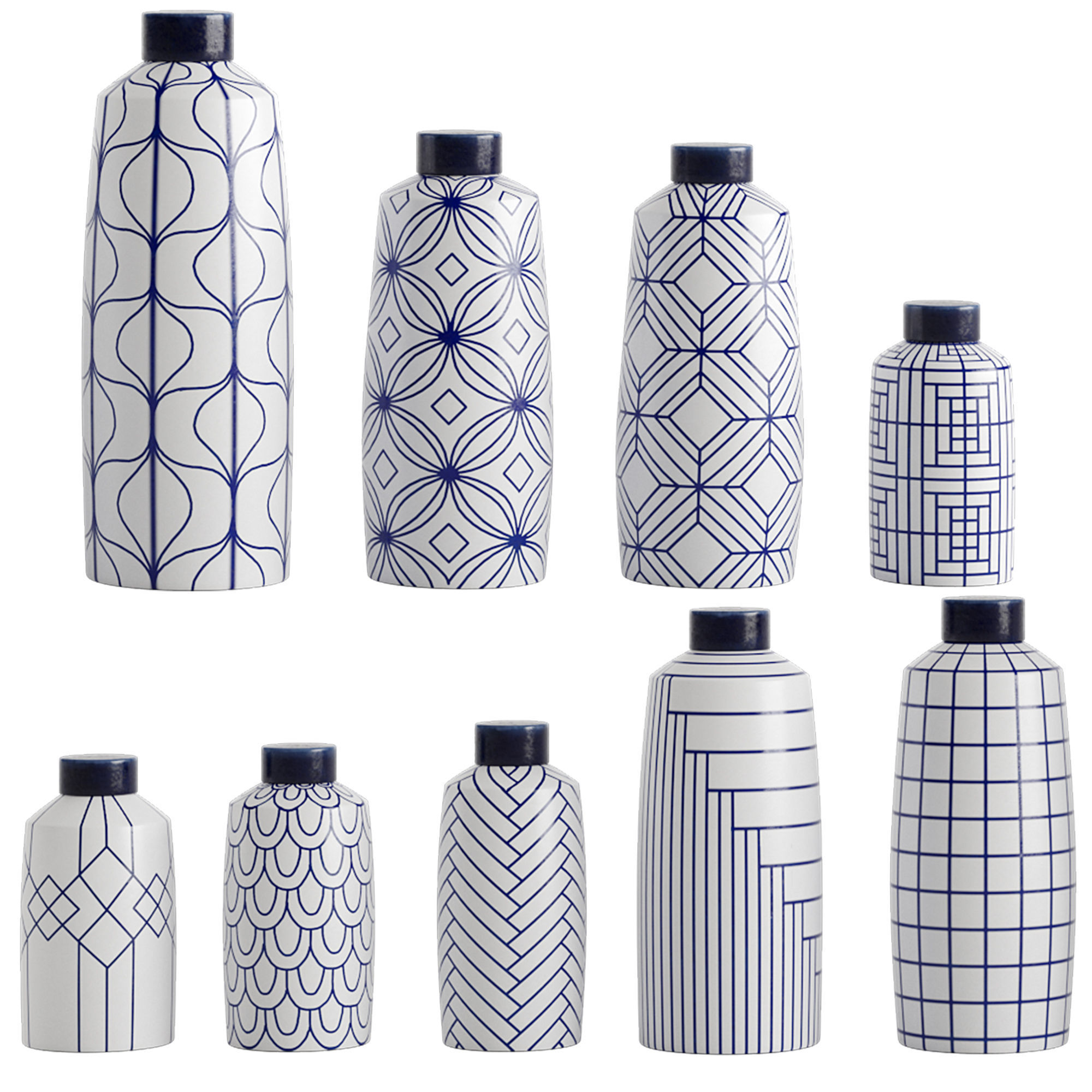 Straight Sided Ginger Jars by Rhian Malin Ceramics 3D model_1