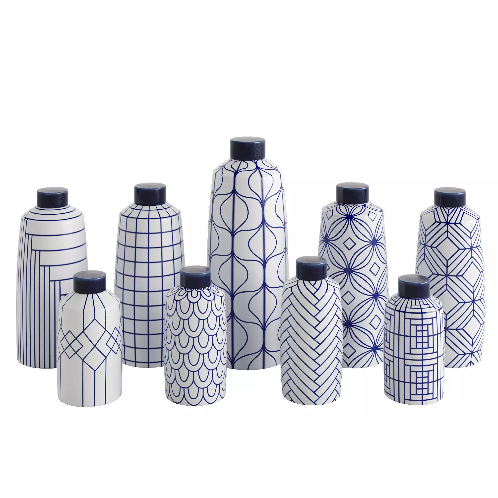 Straight Sided Ginger Jars by Rhian Malin Ceramics 3D model_0