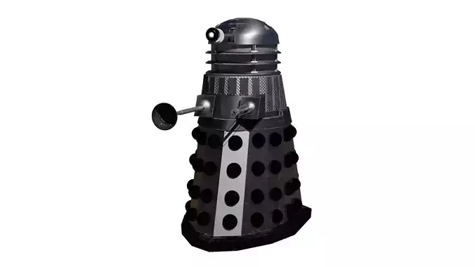 High Res Classic Dalek with Controllers for Animation 3D model