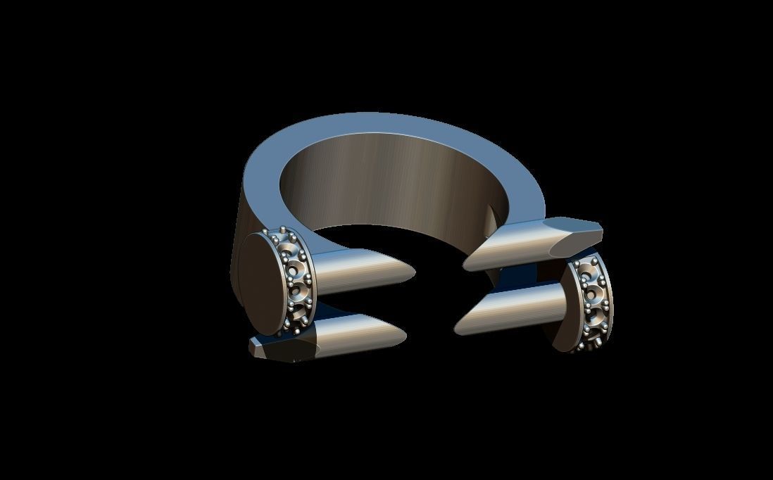 Nail ring 3D print model_5