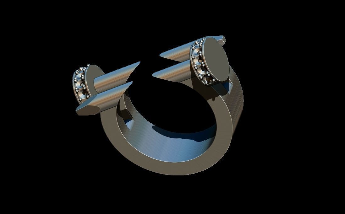 Nail ring 3D print model_6